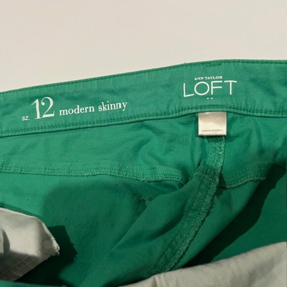 LOFT modern skinny green jeans - Picture 5 of 5